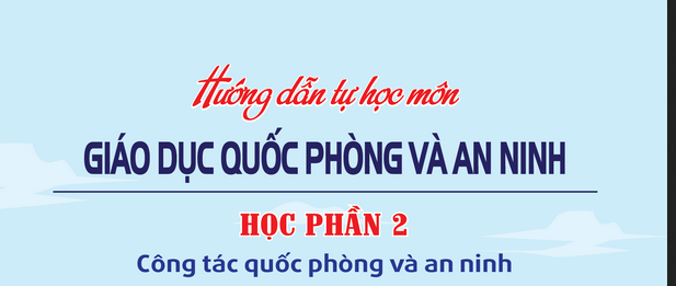 Giáo dục quốc phòng 2 - Đề 01 (Tổng hợp các chương)